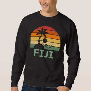 Fiji Vintage Palm Trees Summer Beach Sweatshirt