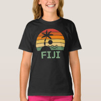 Fiji Vintage Palm Trees Summer Beach