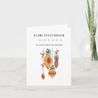 Fijne Feestdagen (kerstkaart) Dutch Christmas  Card