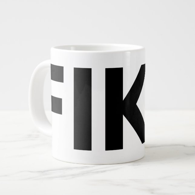FIKA Bold Black and White Speciality Mug (Front Left)