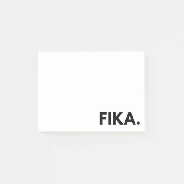 FIKA. Bold Post-it Notes (Front)