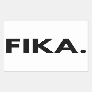 Fika Bold Rectangular Sticker