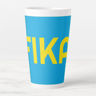 FIKA Bold Yellow and Blue Latte Mug