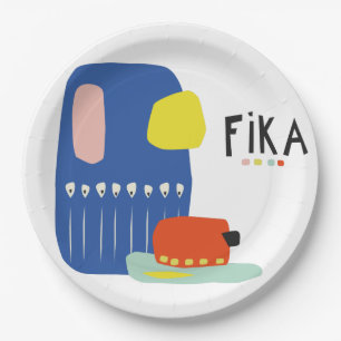 Fika collage paper plate