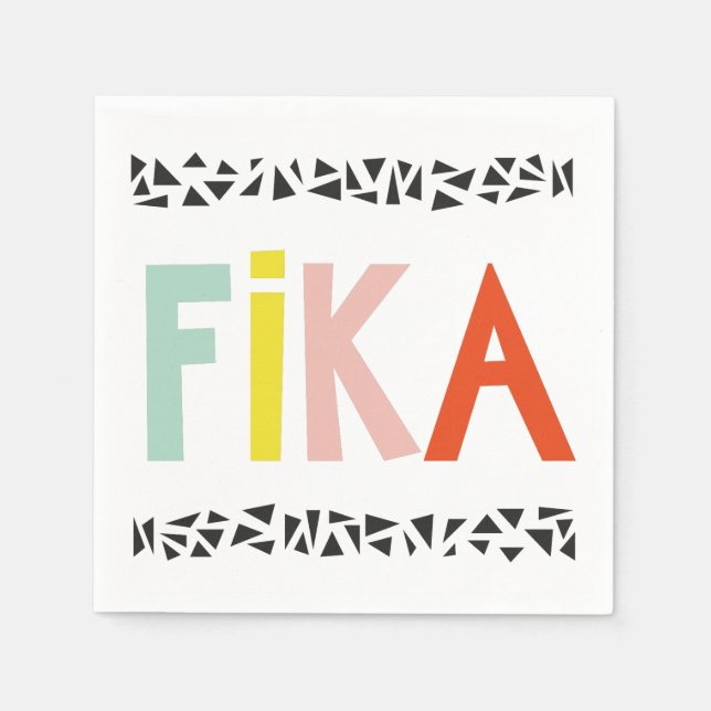 Fika Colours Black Napkin (Front)