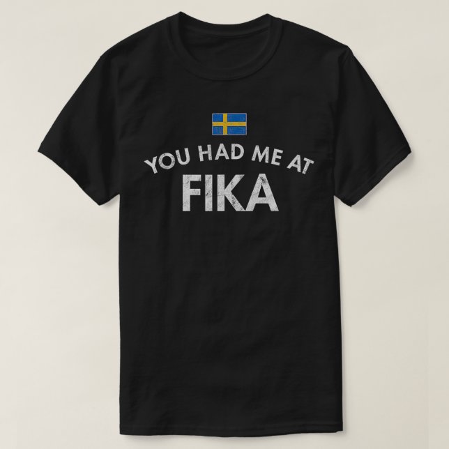 Fika Swedish Culture Social Institution Coffee Cak T-Shirt (Design Front)