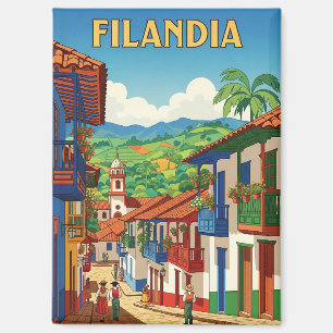 Filandia Colombia Travel Magnet