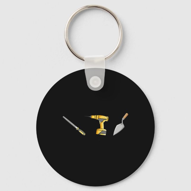 File Drill Trowel Tools Subtle Anti Trump  Key Ring (Front)