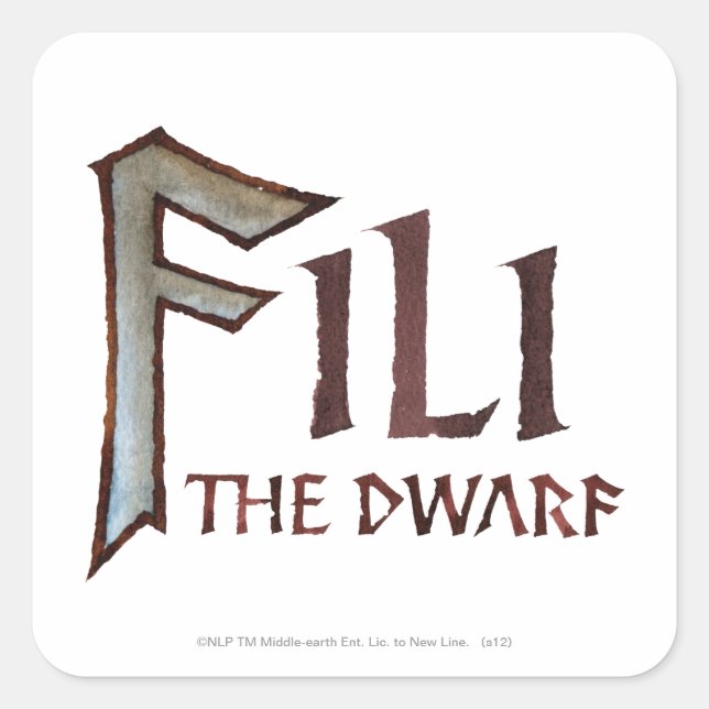 Fili Name Square Sticker (Front)