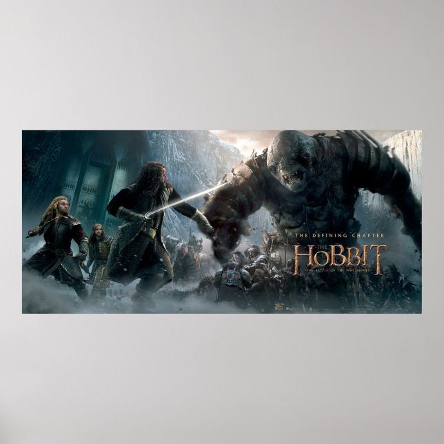 Fili, THORIN OAKENSHIELD™, & Kili Fight Giant Poster (Front)