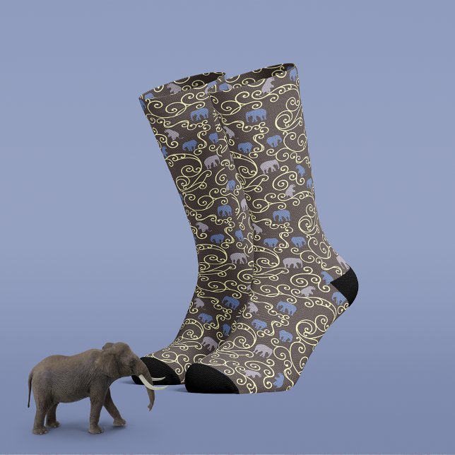 Filigree and Elephants Socks (Creator Uploaded)