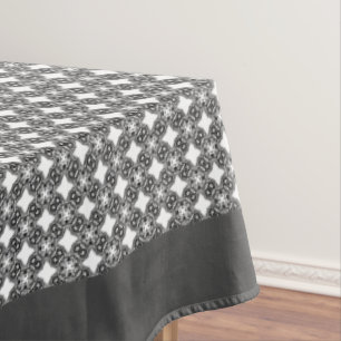 Filigree Black Medalion Pattern Tablecloth