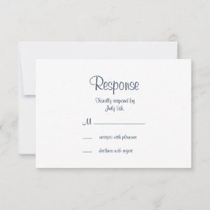 Filigree Butterfly RSVP in Teal Card