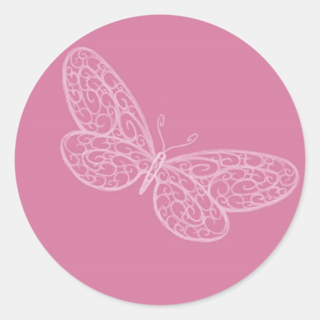 Filigree Butterfly Sticker (Front)