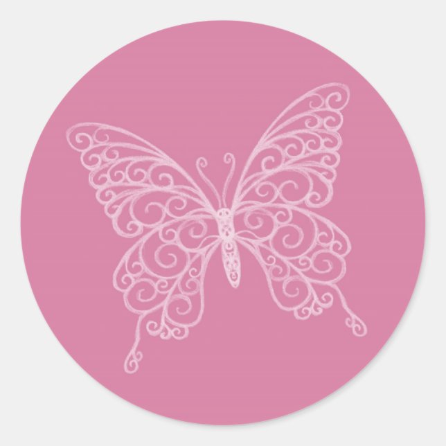 Filigree Butterfly Sticker (Front)