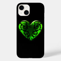 Filigree Goth Green Heart