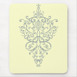 filigree green mouse pad