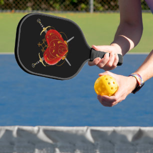 Filigree Heart And Daggers Pickleball Paddle