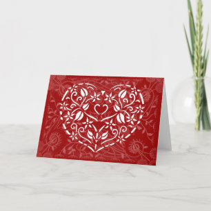 Filigree Heart Holiday Card