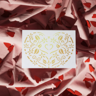 Filigree Heart Valentine ❤️ Foil Card