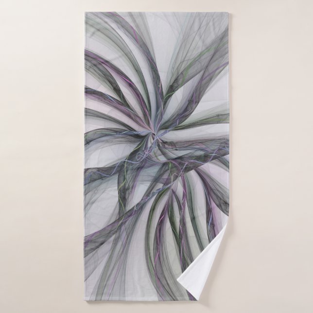 Filigree Motions Modern Abstract Swinging Fractal Bath Towel (Bath Towel)