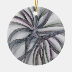 Filigree Motions Modern Abstract Swinging Fractal Ceramic Tree Decoration