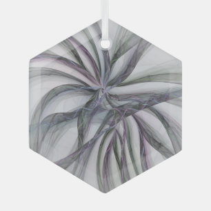 Filigree Motions Modern Abstract Swinging Fractal Glass Tree Decoration