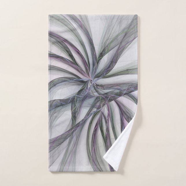 Filigree Motions Modern Abstract Swinging Fractal Hand Towel (Hand Towel)