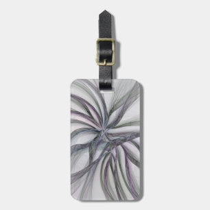 Filigree Motions Modern Abstract Swinging Fractal Luggage Tag