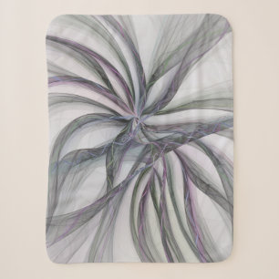Filigree Motions Modern Abstract Swinging Fractal Sherpa Blanket