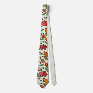 filigree poppy field tie