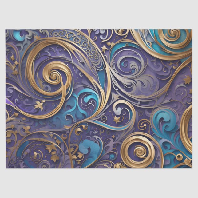 filigree spirals tissue paper (Front)