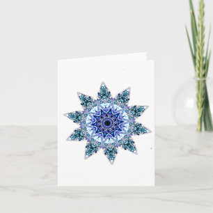 Filigree star mandala, note card