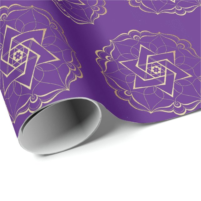 Filigree Star of David Wrapping Paper (Roll Corner)
