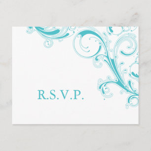Filigree Swirl Blue Curacao RSVP