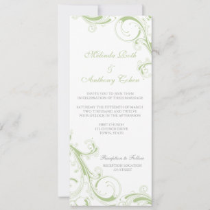 Filigree Swirl Greenery Invitation