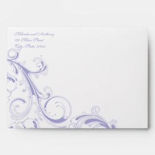 Filigree Swirl Lavender 5x7 A7 Envelope