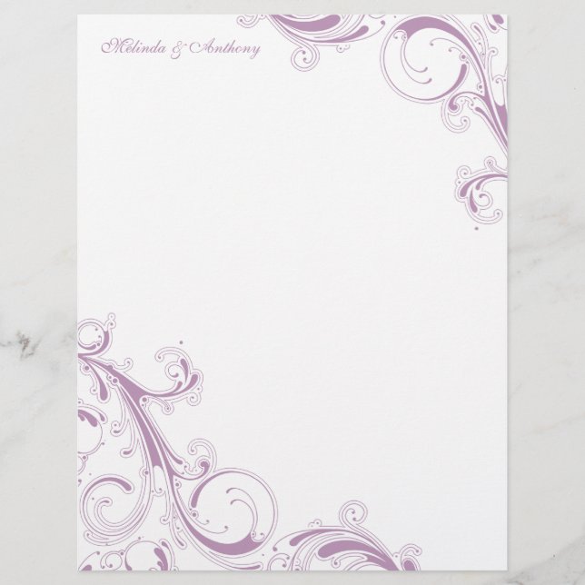 Filigree Swirl Violet (Front)