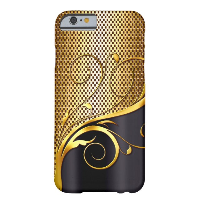 Filigree Vines Perforated Metal | gold black Case-Mate iPhone Case (Back)