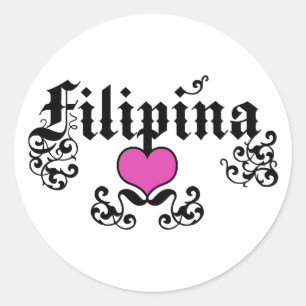 Filipina Classic Round Sticker
