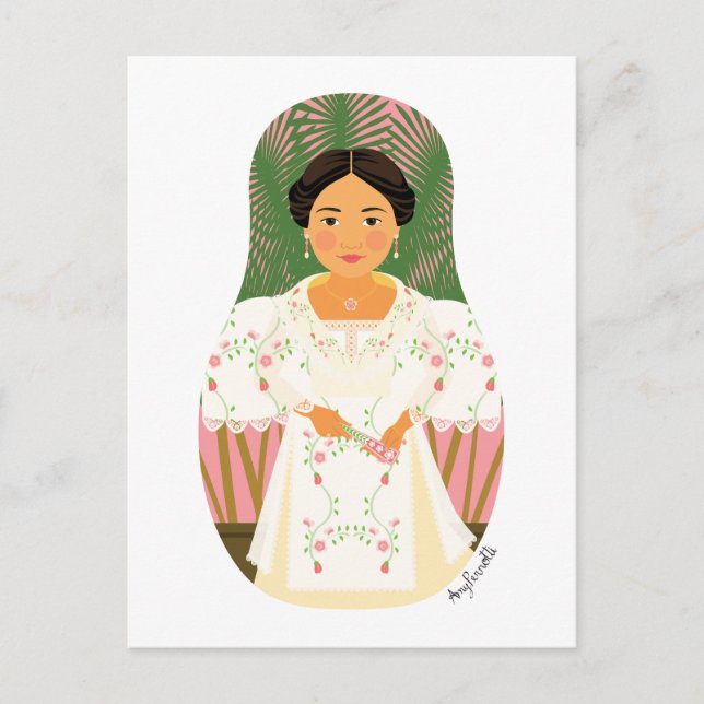 Filipina Matryoshka Postcard (Front)