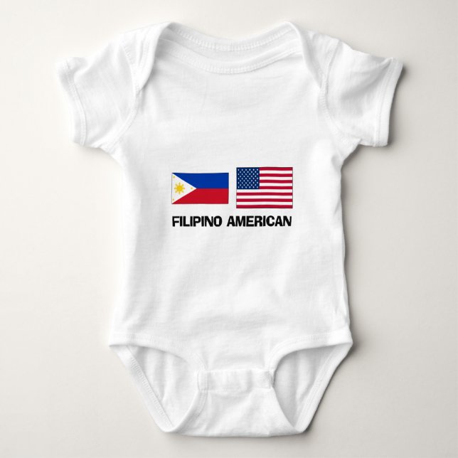 Filipino American Baby Bodysuit (Front)