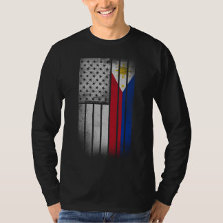 Filipino American Flag Filipino Flag T-Shirt