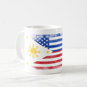 Filipino American Flag   Philippines and USA Coffee Mug