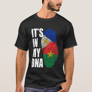 Filipino And Burkinabé Mix DNA Flag Heritage T-Shirt