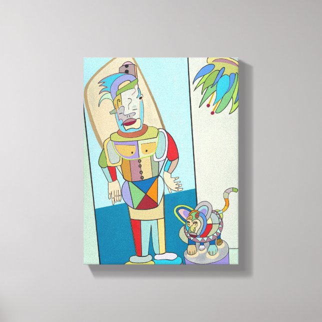 "Filipino and Cat" By Ruchell Alexander Canvas Print (Front)