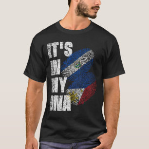 Filipino And Salvadorian Mix Heritage Flag T-Shirt
