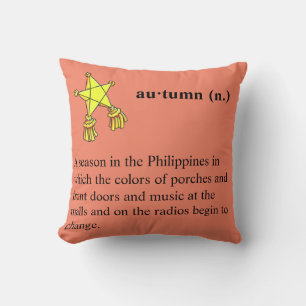 Filipino Autumn Square Cushion