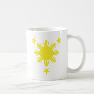 Filipino Basic Sun and Stars - Yellow Coffee Mug