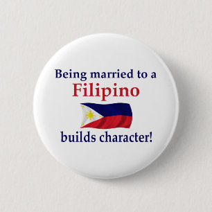 Filipino Builds Character 6 Cm Round Badge